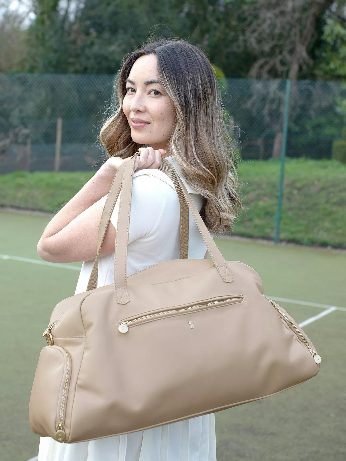 Stackers Women's Large Gym Holdall Hand Luggage Bag 29 x 57 x 25.5cm - Camel