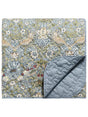 Morris & Co. Strawberry Thief 100% Cotton Bedspread L265 x W260cm - Slate - Kazoop 