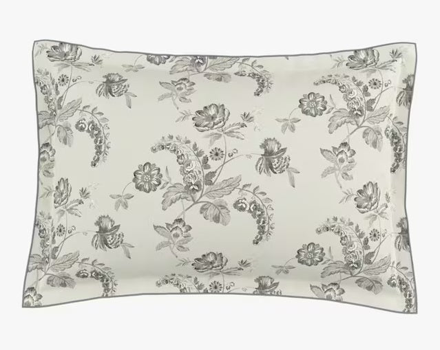 Bedeck of Belfast Arianne Charcoal Grey Cotton Duvet Cover Set - King Size