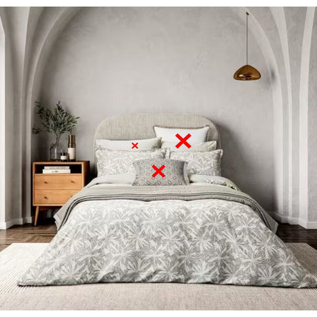 Bedeck of Belfast Cora Cotton Sateen King Size Duvet Cover Set - Light Grey