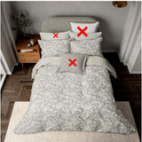 Bedeck of Belfast Cora Floral Cotton Super King Duvet Cover - Light Grey