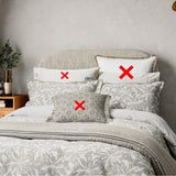 Bedeck of Belfast Cora Floral Cotton Super King Duvet Cover - Light Grey