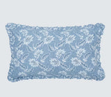 Bedeck of Belfast Floral Blue Chambray 200TC Cotton Duvet Cover Set - Double