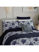 Bedeck of Belfast Freya Floral King Size Duvet Cover Set - Midnight Blue