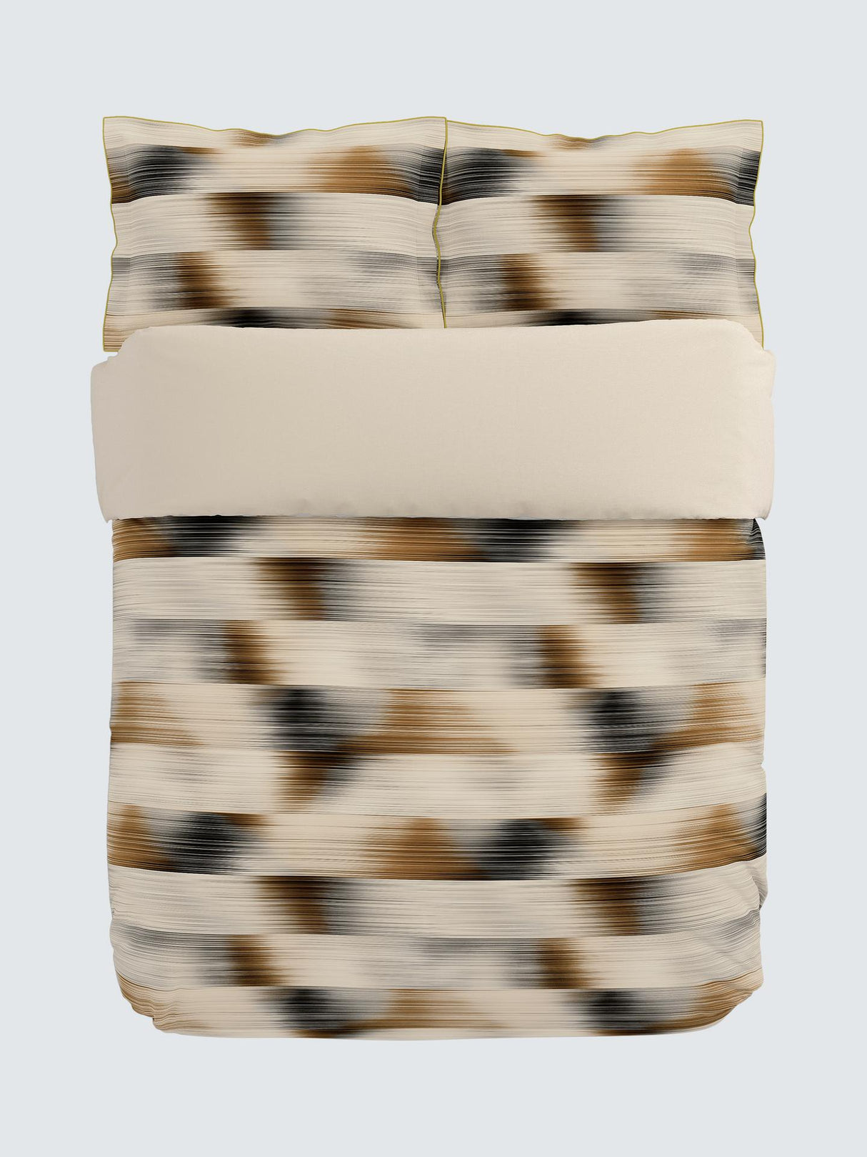 Harlequin Oscillation Striped Super King Duvet Cover Set - Charcoal/Multi