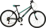 Falcon Vienne Womens 18 Speed Mountain Bike - Black/Green - Small Frame