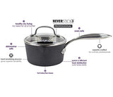 Eaziglide Neverstick3 Professional Non-Stick Lidded Saucepan Set 3 Piece
