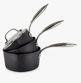 Eaziglide Neverstick3 Professional Non-Stick Lidded Saucepan Set 3 Piece - Kazoop 