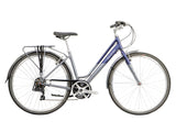 Raleigh Pioneer Tour Low Step Women's Hybrid Bike - Blue/Grey - 15" Frame