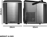 Daewoo SDA2931 12kg Portable Countertop Ice Cube Maker - Stainless Steel