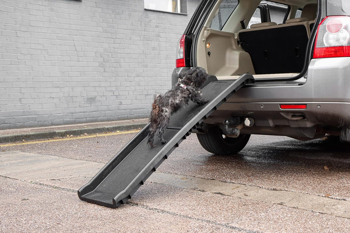 Streetwize Foldable Car Boot Access Pet Dog Ramp Max 90kg - Black - Kazoop 