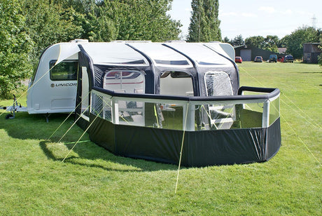 Leisurewize Airbreak 8000 Inflatable Air Windbreak Caravan Awning - Black - Kazoop 