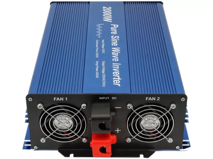 Streetwize 2000 Watt Pure Sine Wave Inverter AC12V Power Motorhome UK 3 Pin - Kazoop 