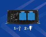 Streetwize 2000 Watt Pure Sine Wave Inverter AC12V Power Motorhome UK 3 Pin - Kazoop 