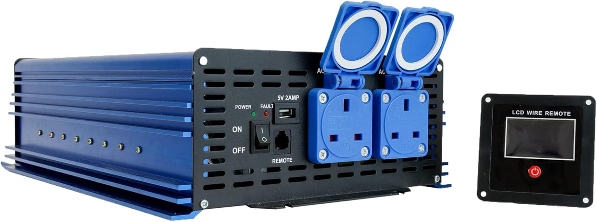 Streetwize SWPSI1000 High Powered Pure Sine Wave Inverter 12V DC 1kW - Kazoop 