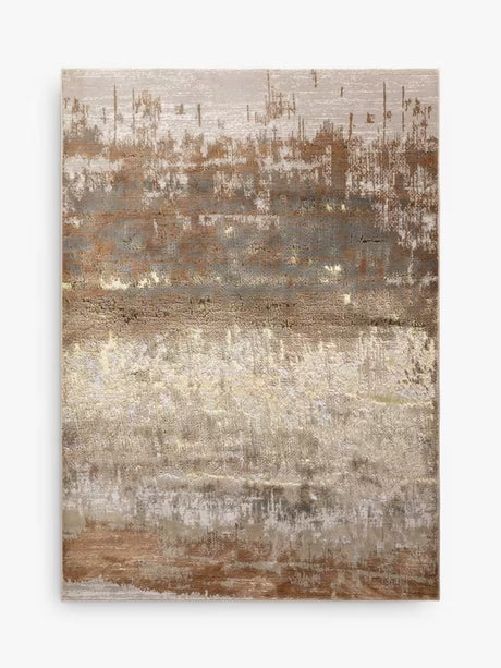 Asiatic London Aurora Abstarct Metallic Rectangular Rug 340 x 240cm - Dune