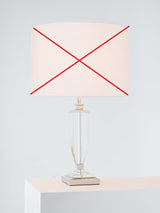 Laura Ashley Carson Grande Crystal Table Lamp Base - Polished Nickel/Clear