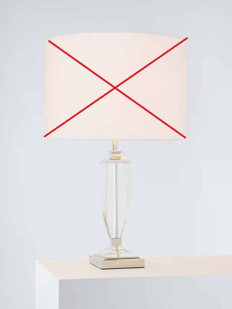 Laura Ashley Carson Grande Crystal Table Lamp Base - Polished Nickel/Clear