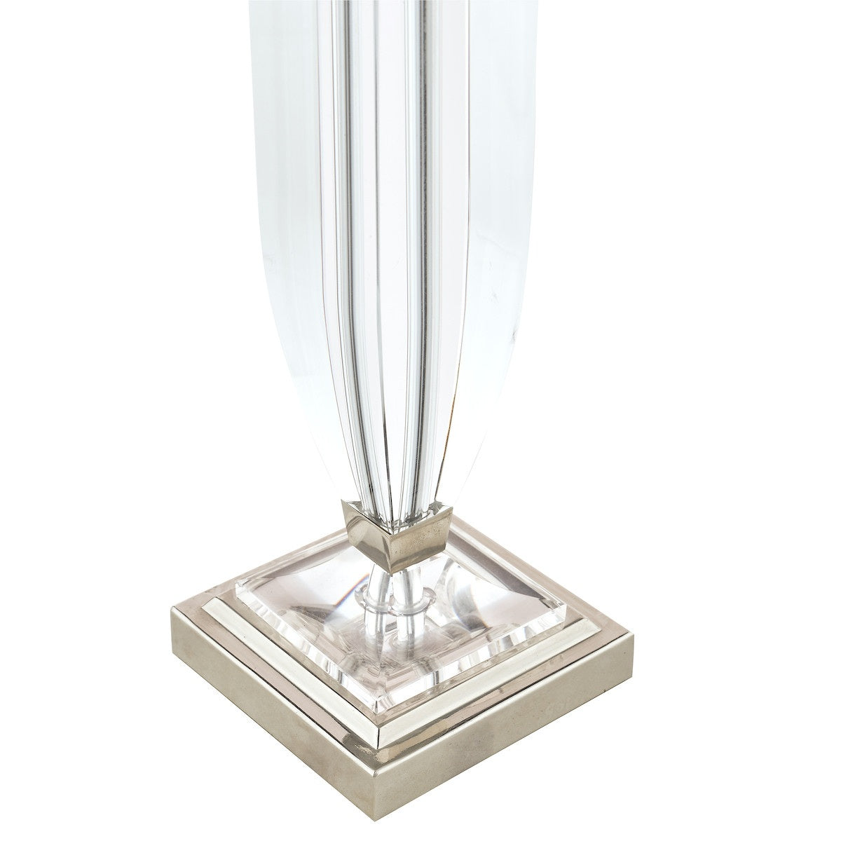 Laura Ashley Carson Grande Crystal Table Lamp Base - Polished Nickel/Clear
