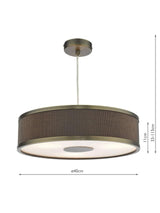 Där Alvaro Living Room Diffuser Ceiling Light - Small - Warm Grey/ Brass