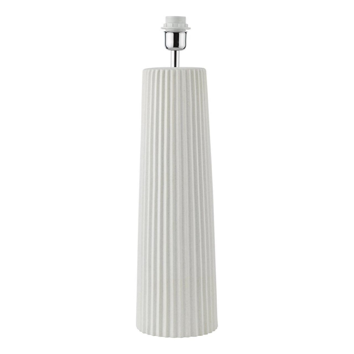 Där Myla Modern Ribbed Ceramic Table Lamp Base Only - Ivory White
