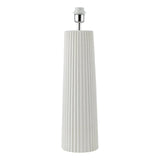 Där Myla Modern Ribbed Ceramic Table Lamp Base Only - Ivory White