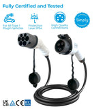 Simply Adjustable 5M 3Pin to Type 1 Electric Vehicle Flexible Charging Cable