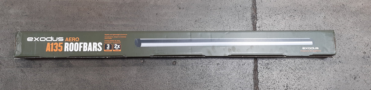 Exodus A135 Aero Car Roof Bars (Pack of 2) - Chrome