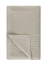 John Lewis Linear Stripe Bedspread Cotton Throw L260 x W250cm - Latte - Kazoop 