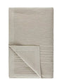 John Lewis Linear Stripe Bedspread Cotton Throw L260 x W250cm - Latte - Kazoop 