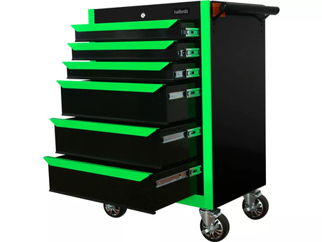 Halfords 27" Workshop Garage 6 Drawer Tool Chest Cabinet - Neon Green