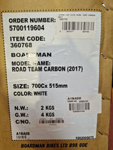 Boardman Road Team Carbon Bike Frame Only 2017 - White - 51.5cm Small
