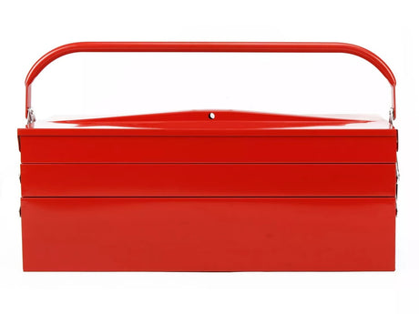Halfords Cantilever Heavy Duty Metal Tool Box 56.5 x 21.2 x 22.2cm - Red