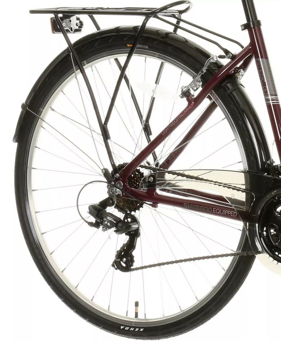 Apollo Elyse Women's 21 Speed 16'' Alloy Frame Hybrid Bike - Small - Purple