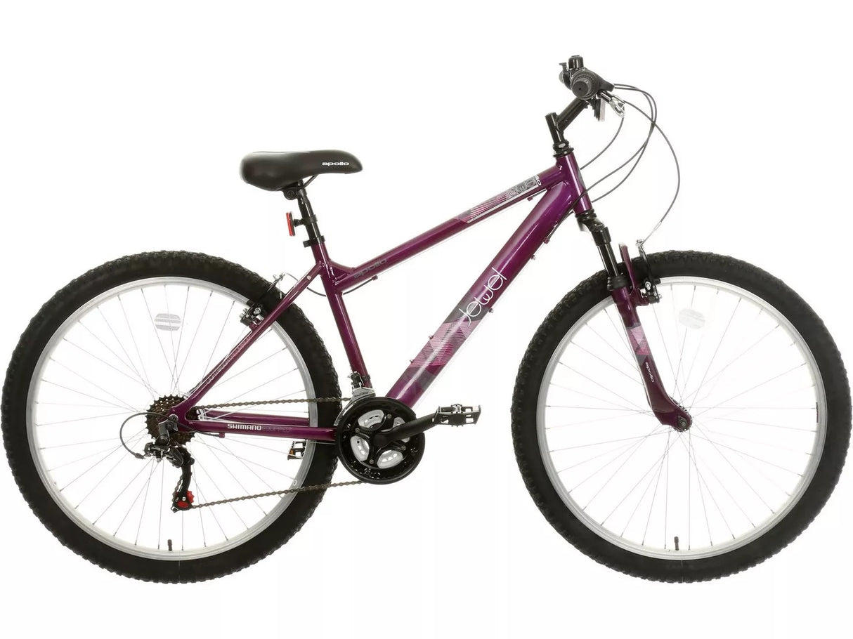 Apollo Jewel Womens 18 Speed Medium 17'' Alloy Frame Mountain Bike - Purple