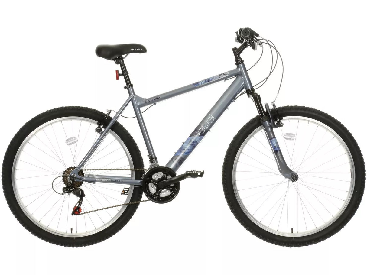 Apollo Jewel Womens 18-Speed Mountain Bike - Silver/Blue - Large 20'' Frame