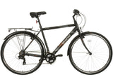 Apollo Belmont Mens 21 Speed V-Brakes Hybrid Bike - Black -  18" Medium