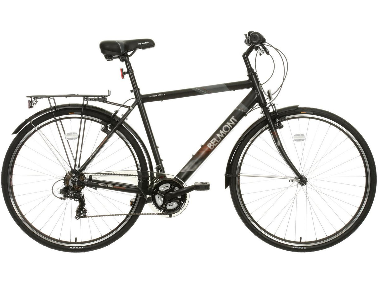 Apollo Belmont 7-Speed Men's Hybrid Bike 700c Wheels - Medium 18" Black