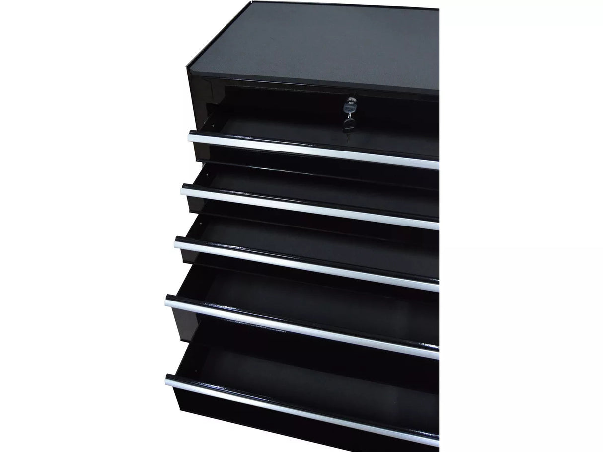 Halfords 5 Drawer Tool Cabinet 679 x 689 x 461mm Max 125kg - Black