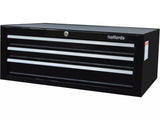 Halfords Garage Workshop Key Lock Tool Storage 3 Drawer Middle Chest - Black