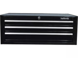Halfords Garage Workshop Key Lock Tool Storage 3 Drawer Middle Chest - Black