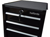 Halfords 4 Drawer Garage Tool Storage Side Cabinet with Key Lock - Black