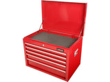 Halfords Garage Workshop Tool Heavy‑Duty Lockable 5 Drawer Top Chest - Red