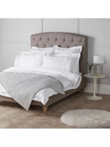 John Lewis Soft and Silky Garda Lattice King Size Cotton Duvet Cover - White - Kazoop 