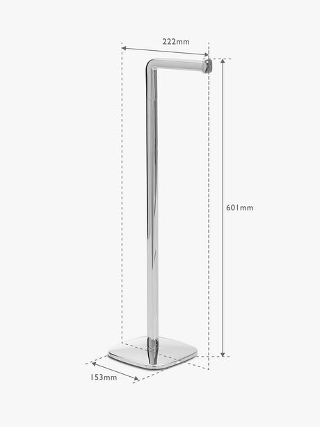 Robert Welch Freestanding Burford Bathroom Toilet Butler - Stainless Steel