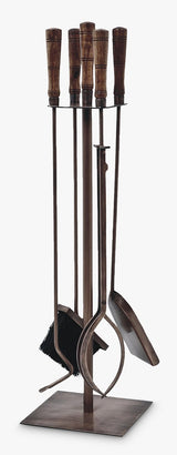Ivyline Antique Copper Fireside 4 Piece Set - Copper