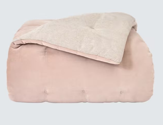 Christy Jaipur Decorative Soft Cotton Velvet Throw 140 x 200cm - Dusky Pink