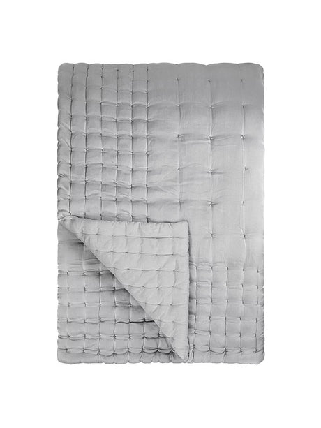 John Lewis Boutique Hotel 100% Silk Bedspread L260 x W280cm - Grey - Kazoop 