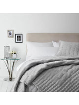 John Lewis Boutique Hotel 100% Silk Bedspread L260 x W280cm - Grey - Kazoop 