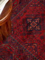 Gooch Luxury Hand Knotted Khal Mohammadi 100% Wool Rug L95 x W145cm - Red - Kazoop 